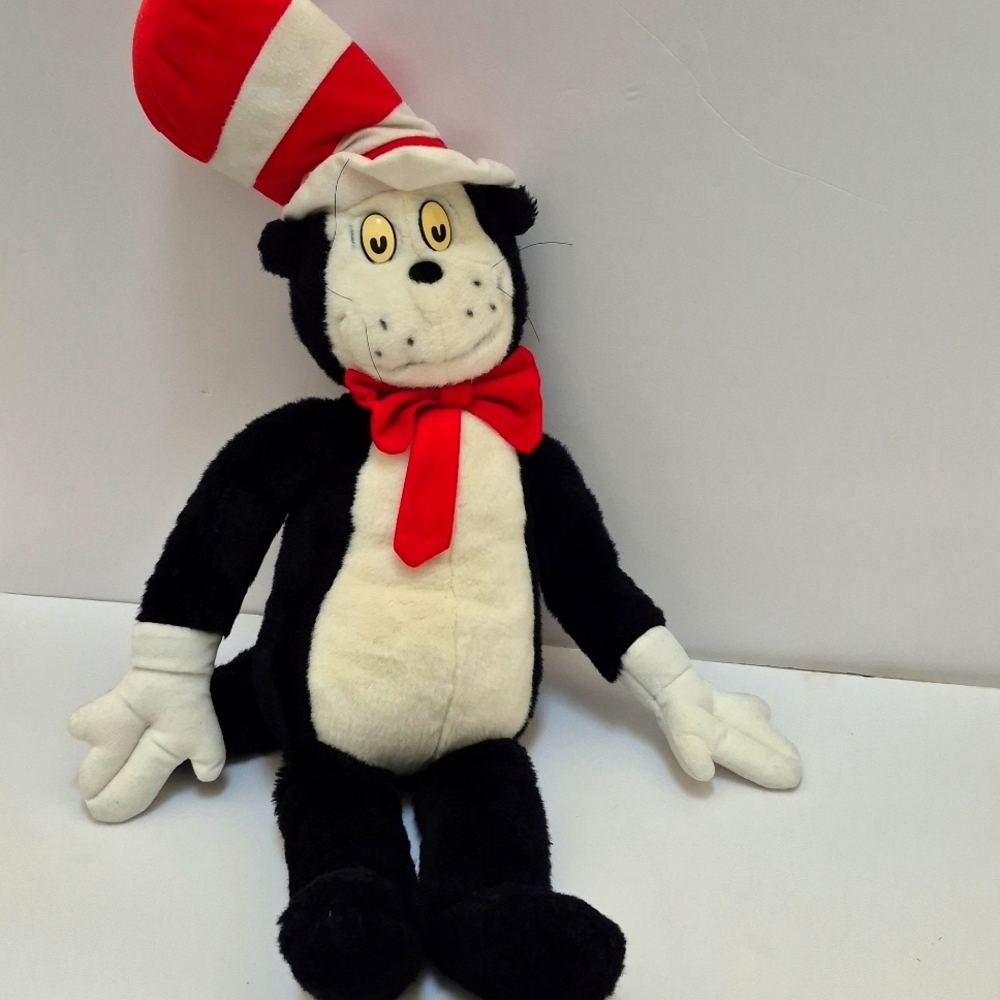 Vintage 1995 Dr. Seuss Cat In The Hat Plush Stuffed Animal 28”